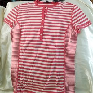 American Living Stripe Henley Tee - Medium